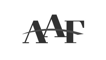 The black and white logo for the American Advertising Federation