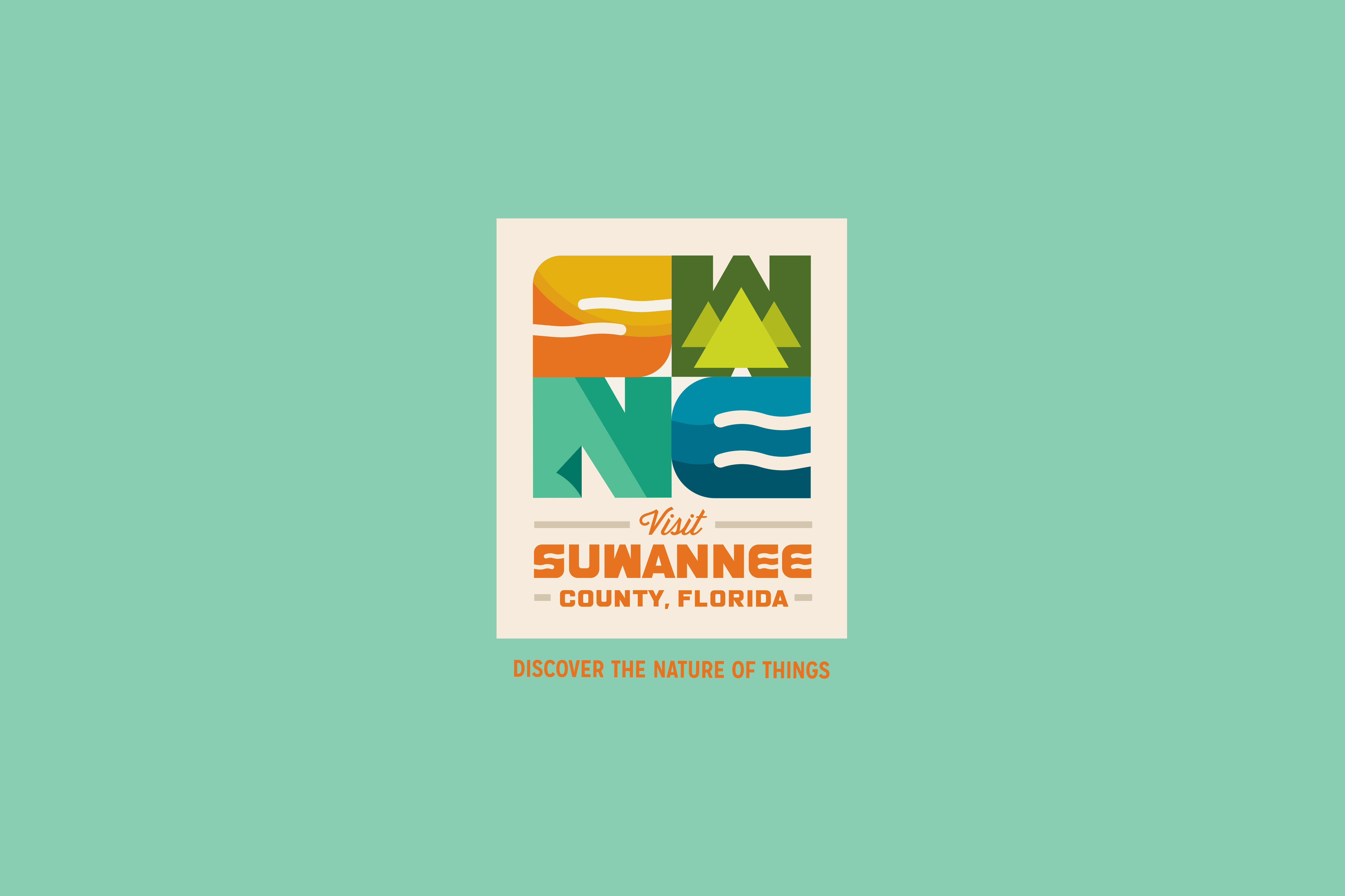 Suwannee County logo stacked design