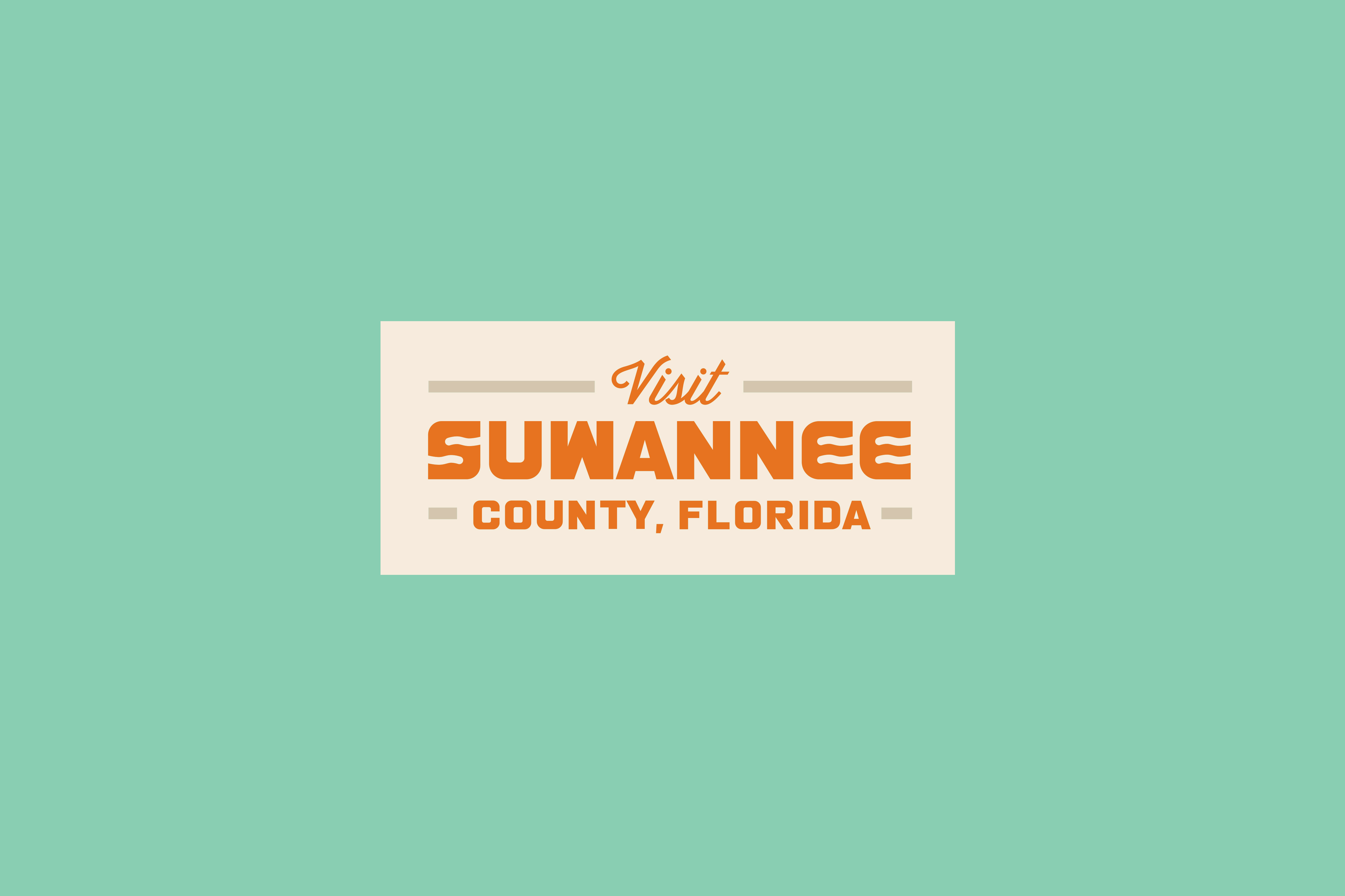 Suwannee County Florida typography design